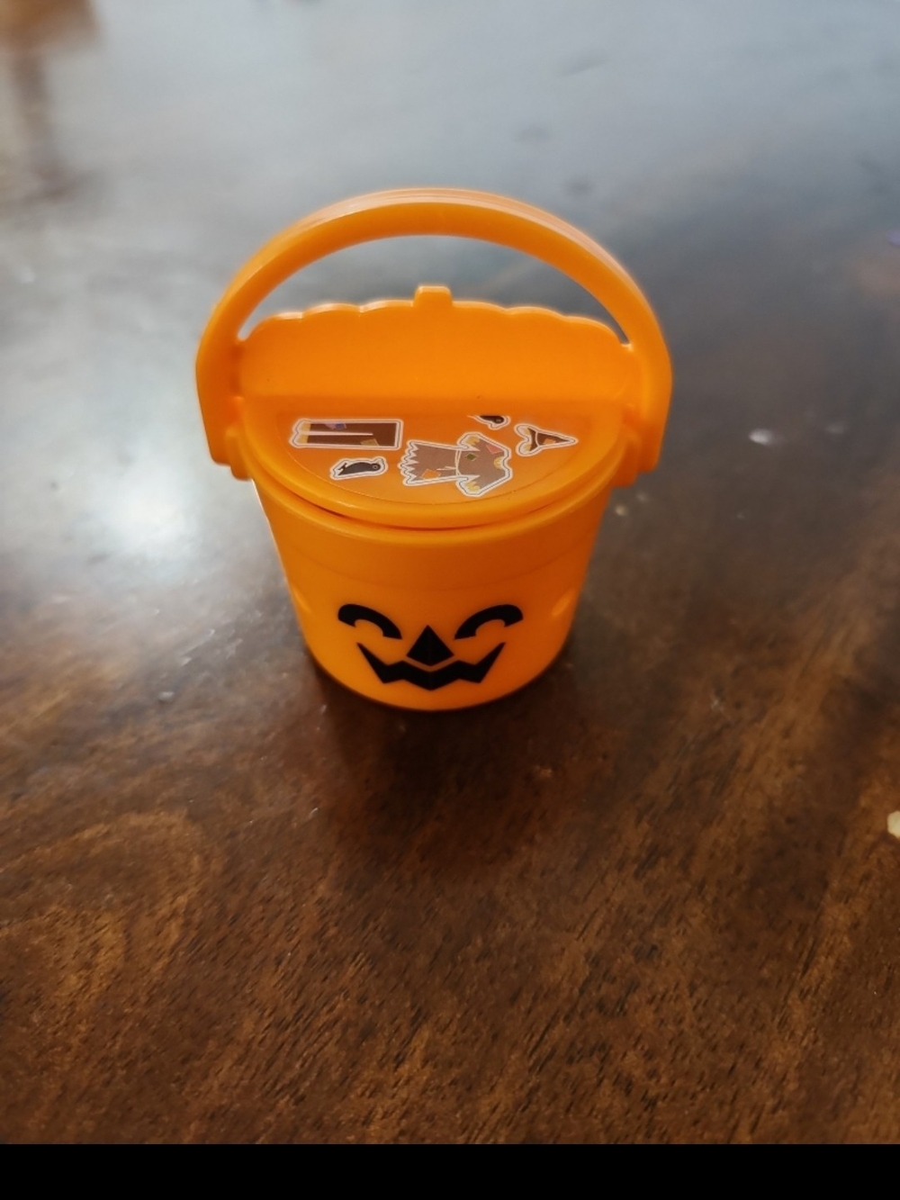 2025 McDonald's Lil McDonald's Happy Meal Toy - Boo Bucket orange stickers on it